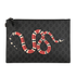 GG Supreme Kingsnake Clutch, &pound;310, Handbags, Black, Canvas, Front view